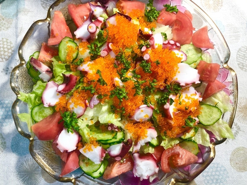 タコととびっこのサラダを撮った写真