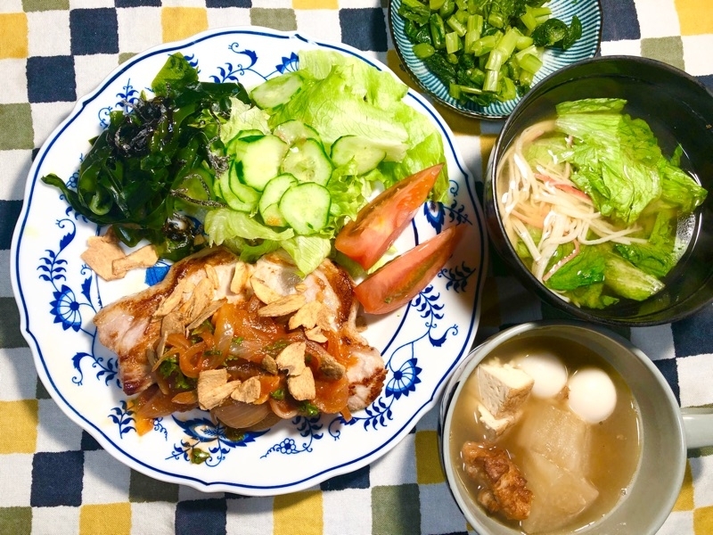 本日の夕食を撮った写真