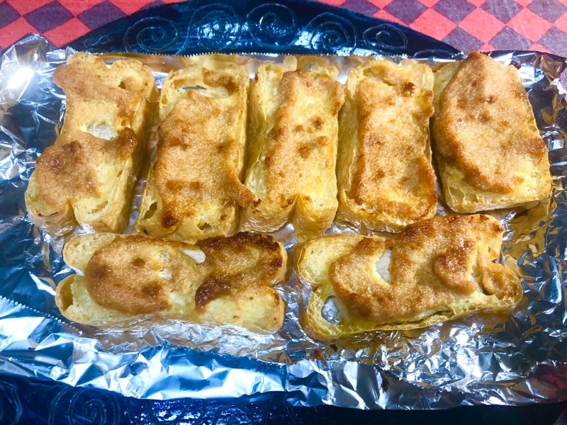 栃尾揚げのタラマヨ焼きを撮った写真