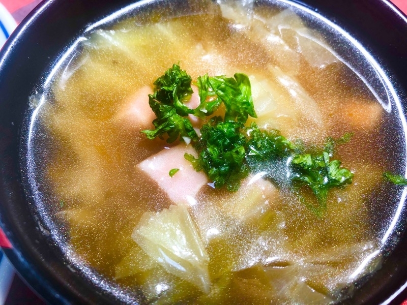 ベーコンとキャベツの簡単スープを撮った写真