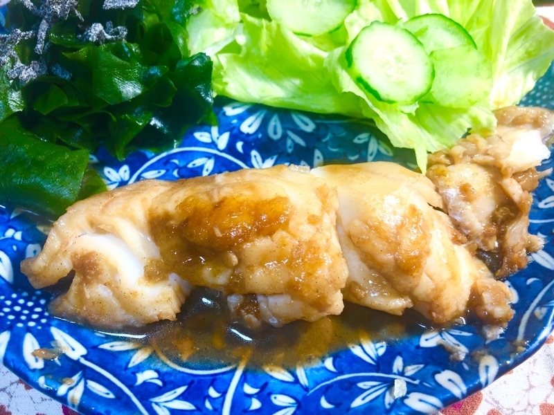 生タラのバター醤油焼きを撮った写真