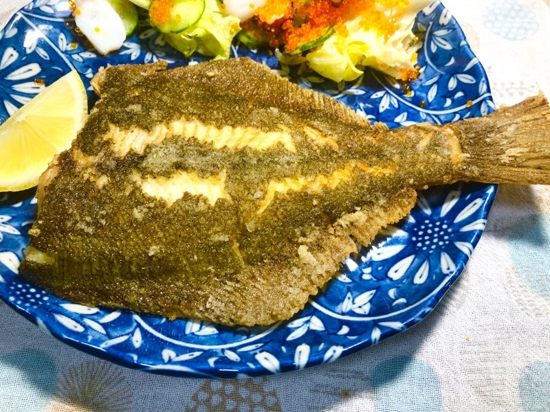 カレイの唐揚げを撮った写真