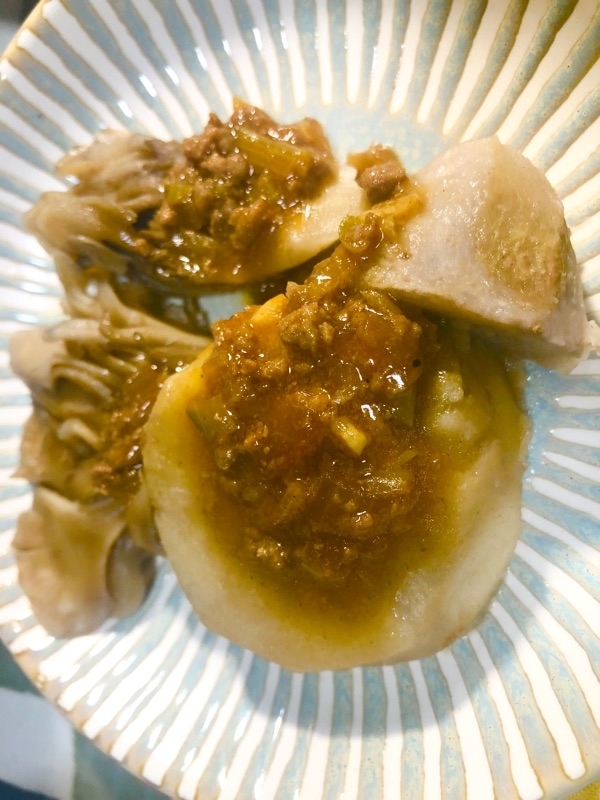 麻婆をのせて撮った写真