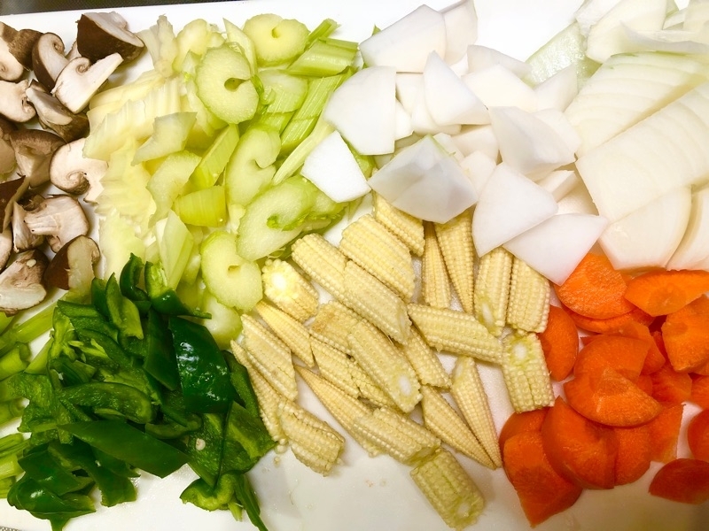 切った野菜を撮った写真