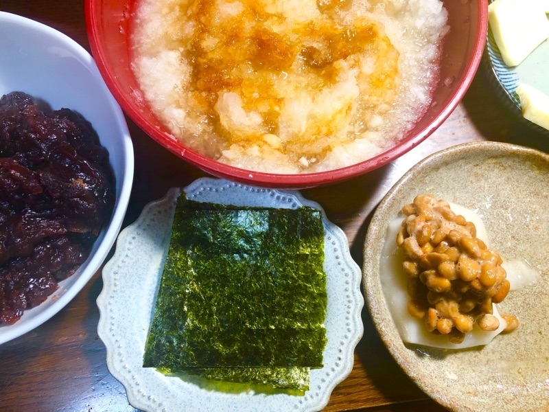 お餅のトッピングセットを撮った写真