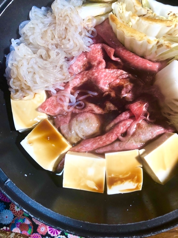 低糖質すき焼きの具材を撮った写真