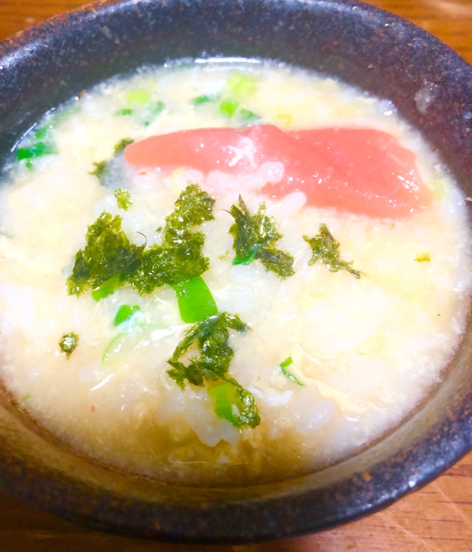 締めの雑炊を撮った写真