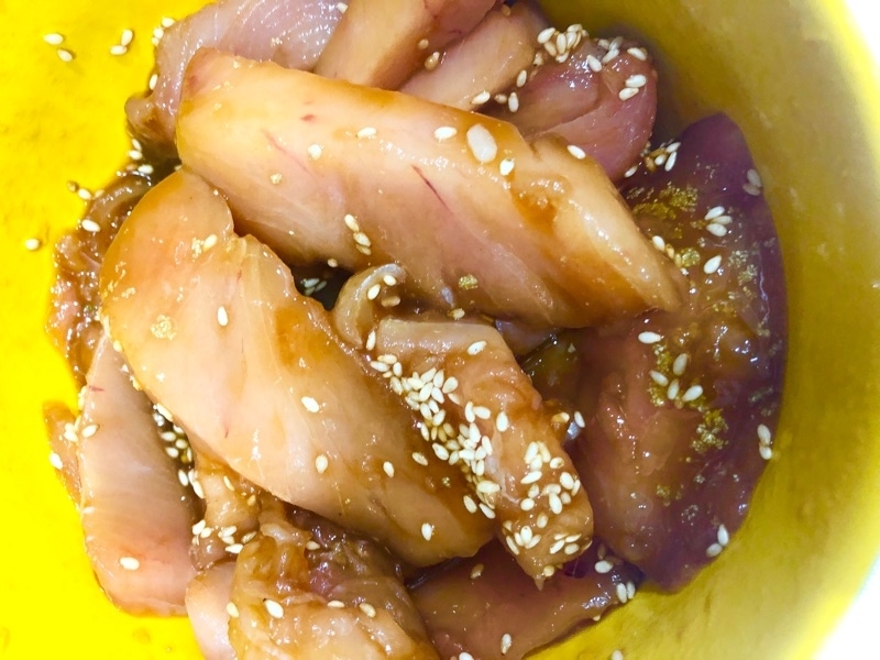 びんちょうマグロの漬けを撮った写真