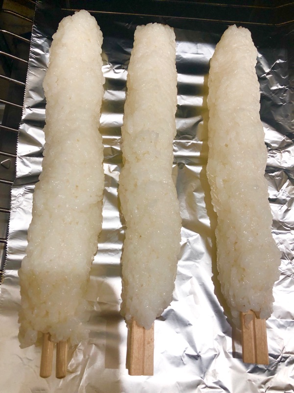 ご飯を割りばしにつけて撮った写真