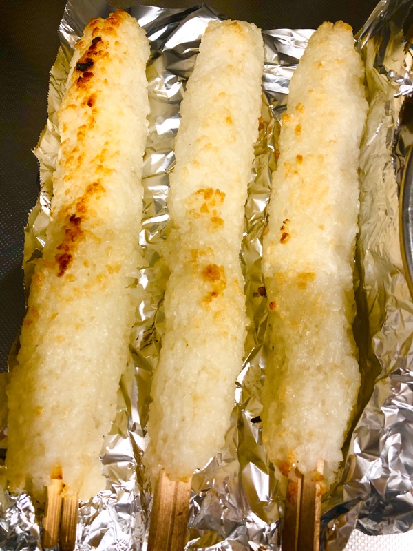 焼いたきりたんぽを撮った写真