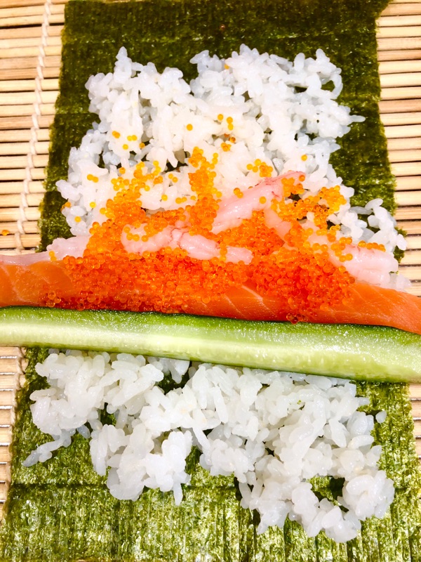 家族用のサーモン巻を撮った写真