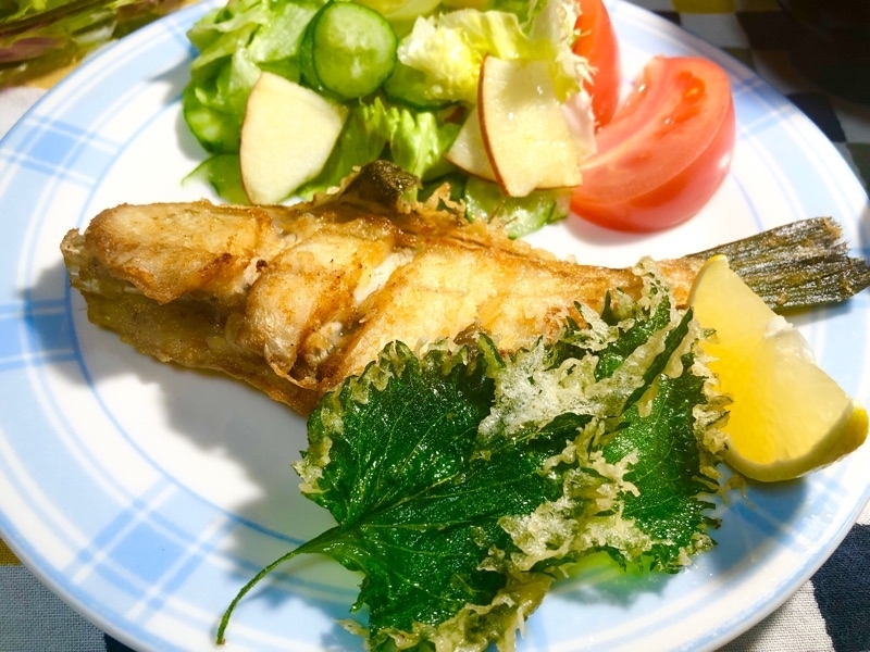 ウマヅラハギの揚げ焼きを撮った写真