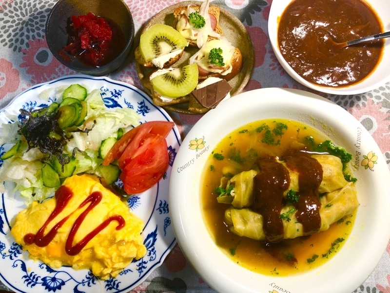 本日の夕食を撮った写真