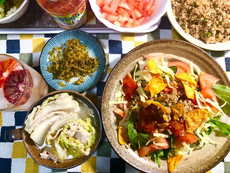 本日の夕食を撮った写真