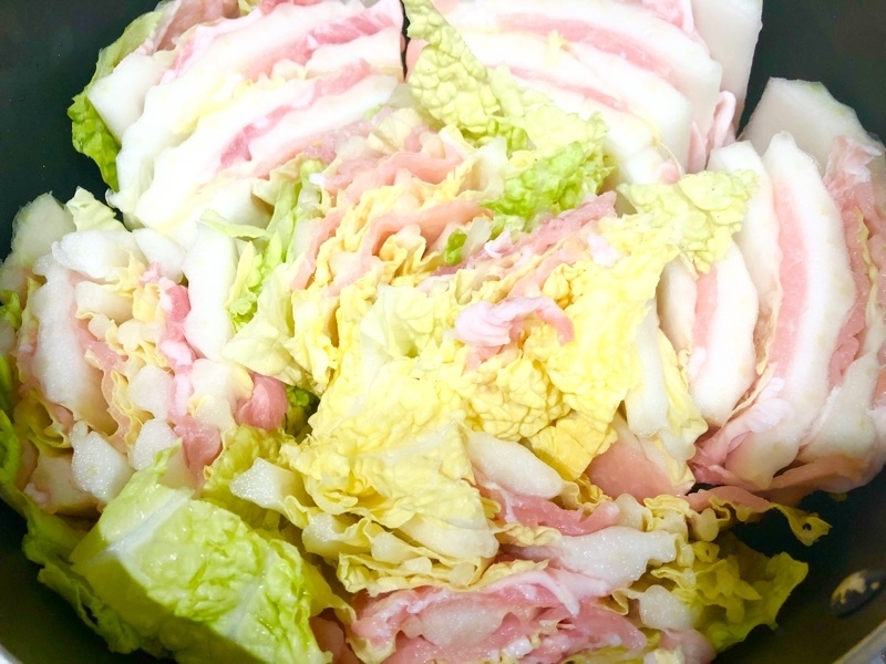 白菜と豚肉のミルフィーユを撮った写真