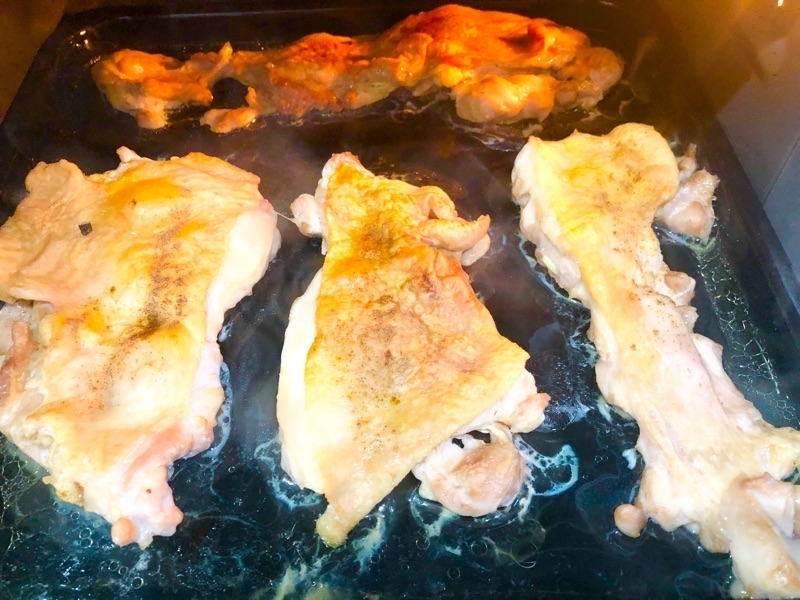 チキンのオーブン焼きを撮った写真