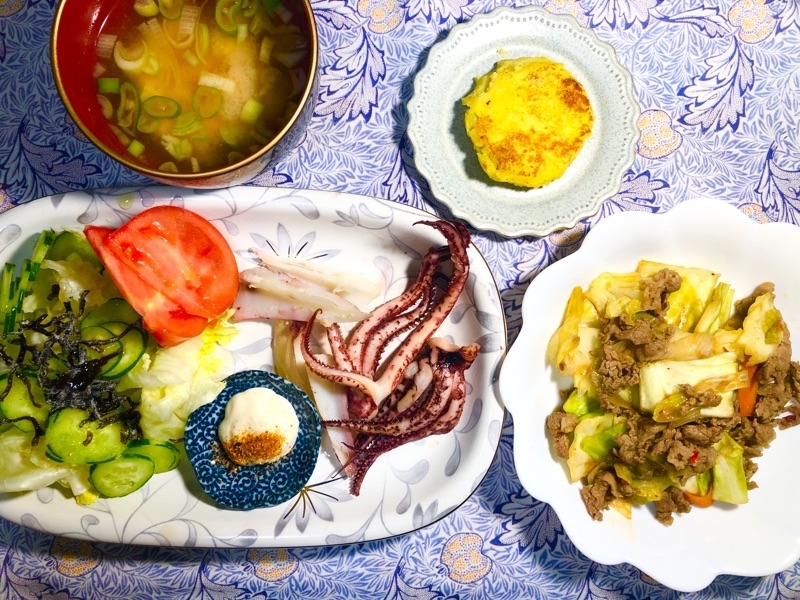 本日の夕食を撮った写真