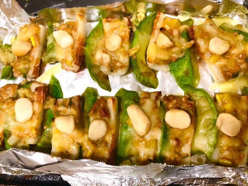 竹輪とアボカドの味噌マヨディップ焼きを撮った写真