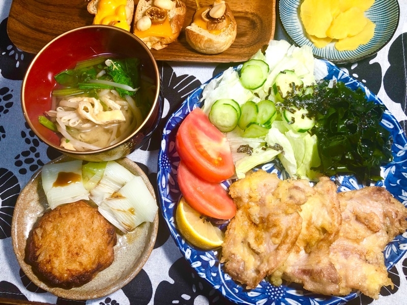 本日の夕食を撮った写真
