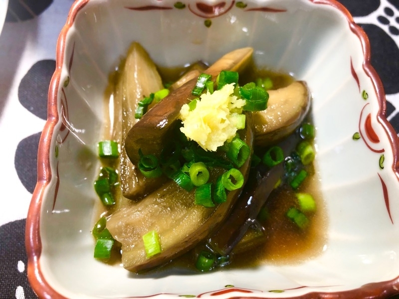 ナスの煮浸しを撮った写真