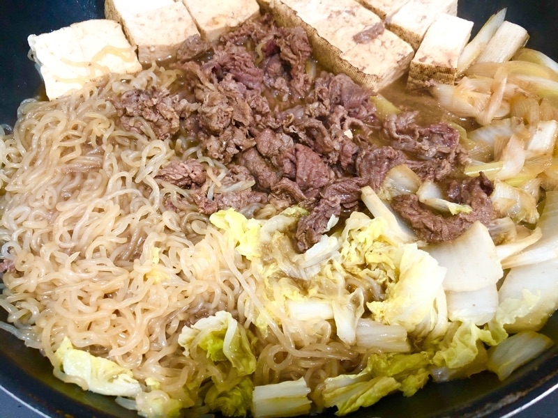 フライパンすき焼きを撮った写真