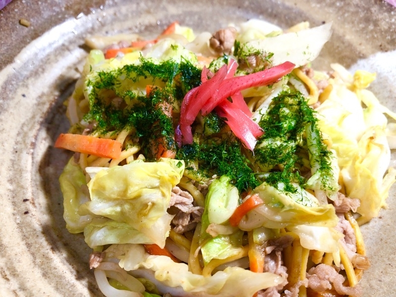 春キャベツの低糖質焼きそばを撮った写真