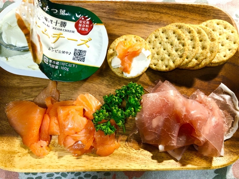 クラッカーカナッペを撮った写真