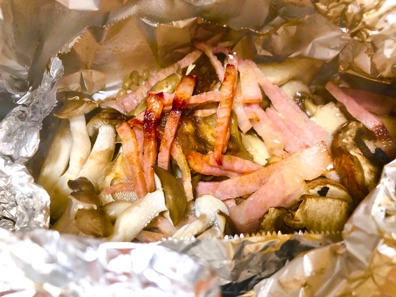 キノコのバター焼きを撮った写真