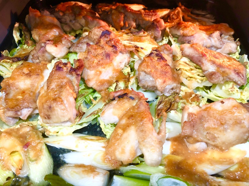 鶏と春キャベツの甘辛味噌焼きを撮った写真