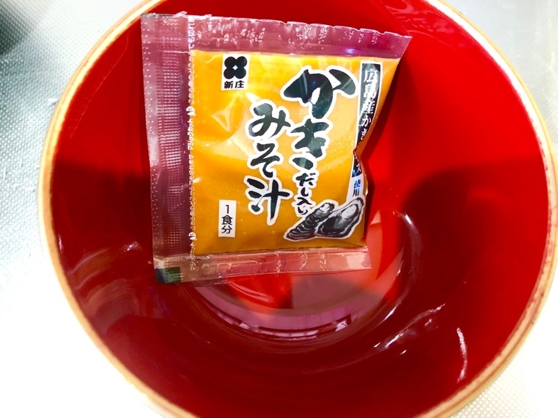 インスタント味噌汁を撮った写真