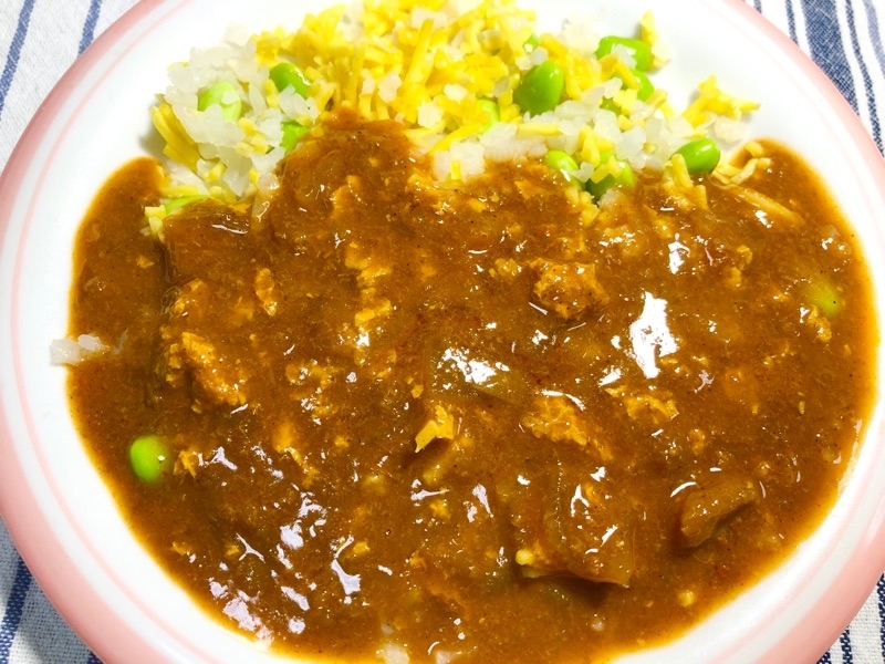 低糖質カリフラワーライスのプーパッポンカレーを撮った写真