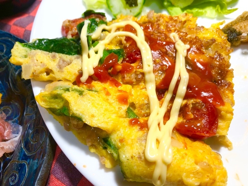 プチトマトのスパニッシュオムレツを撮った写真