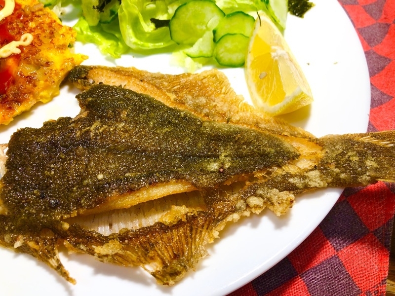 カレイの唐揚げを撮った写真