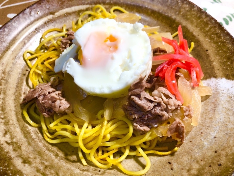 牛丼麺を撮った写真