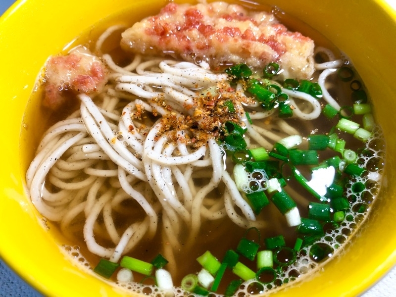 低糖質えび天ぷらそばを撮った写真