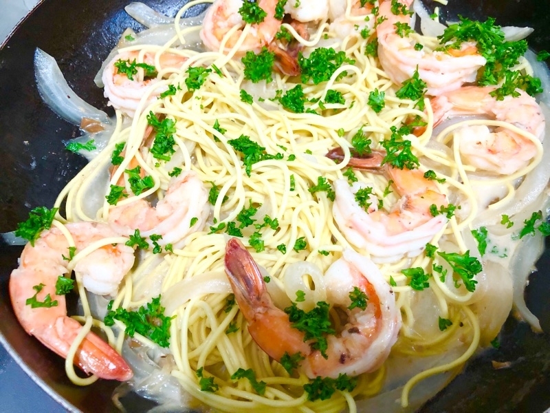 麺を加えて撮った写真