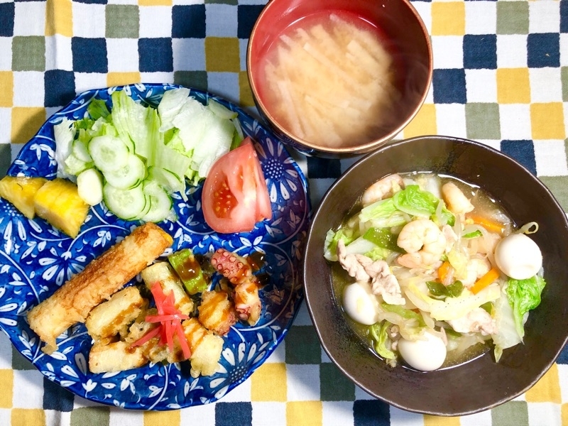 夕食を撮った写真