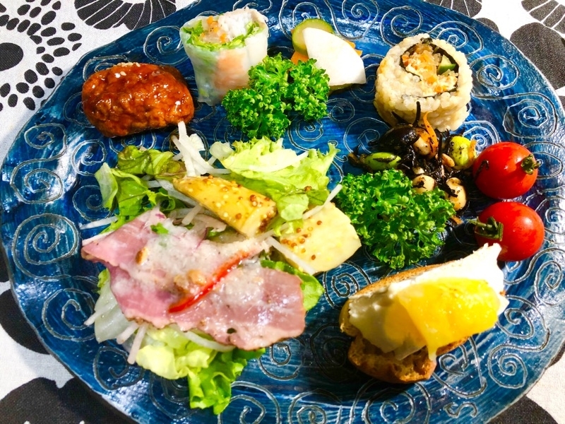 Saladbentoを盛りつけて撮った写真