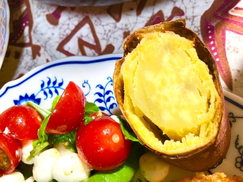 冷たくして食べる焼き芋を撮った写真