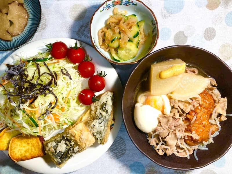 本日の夕食を撮った写真