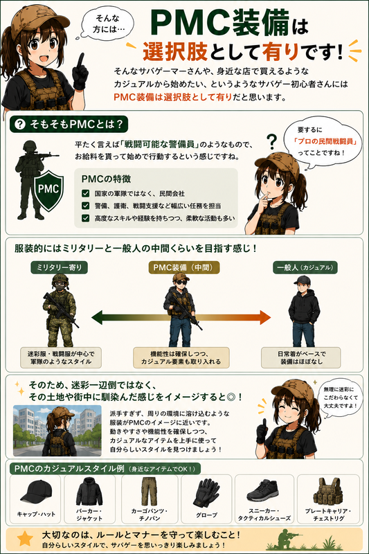 サバゲー初心者の服装｜PMC装備という選択肢と安く揃える方法