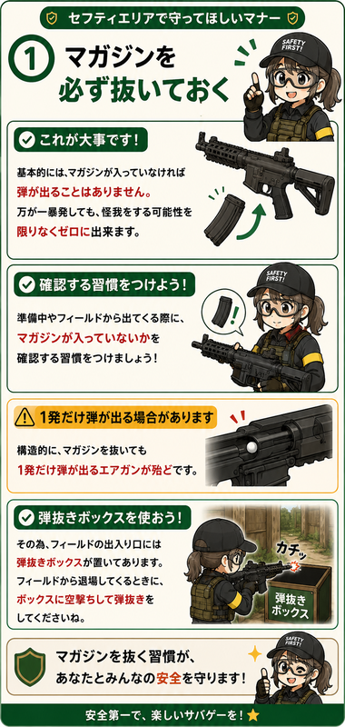 サバゲー　初心者　セーフティ　マナー