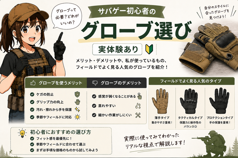 サバゲー初心者のグローブ選び【実体験あり】 - カラカラの初心者向け 