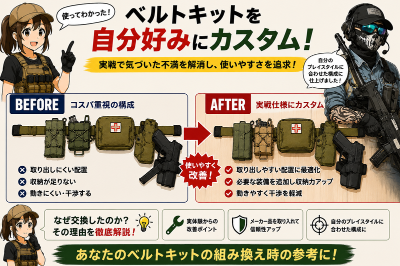 コスパ重視で作ったベルトキットを自分好みにカスタムした件について