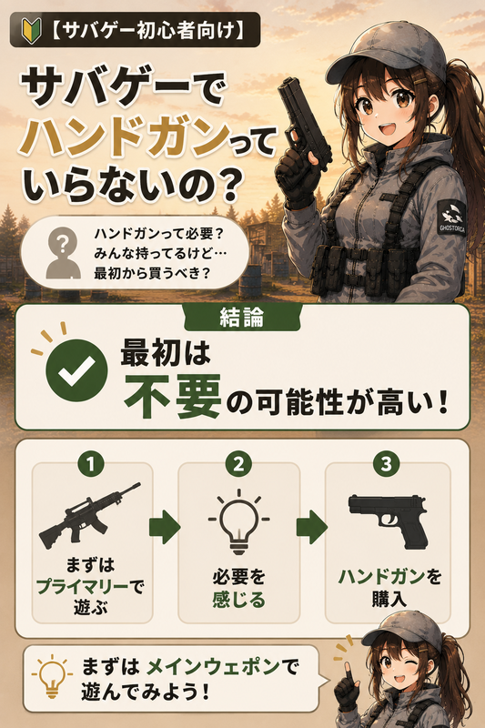 サバゲー　初心者　ハンドガン　いらない　必要