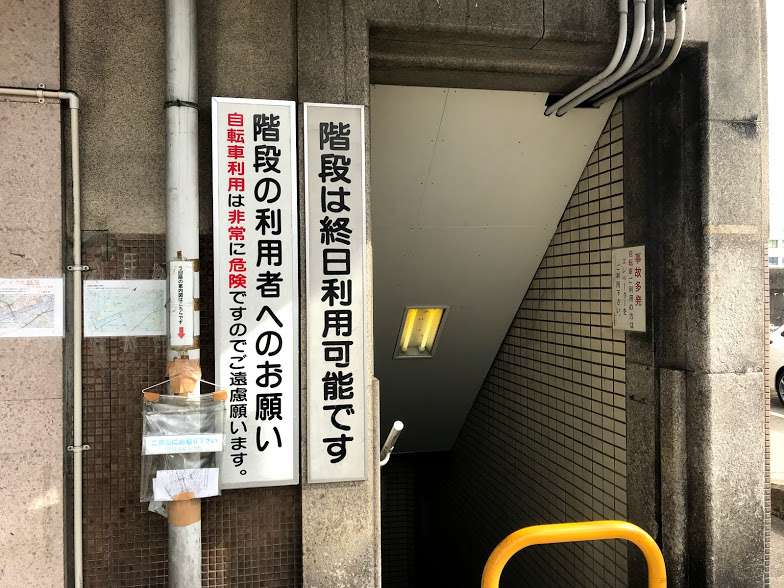 安治川トンネル北側入口階段