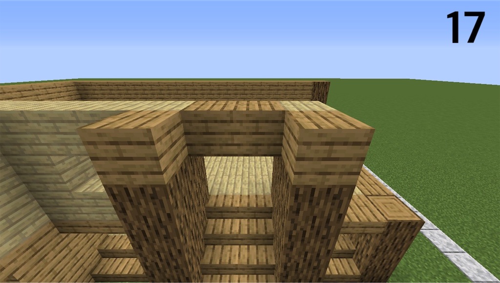 マイクラ 木だけで作れる オシャレな家の作り方 前編 かるくの喫茶店