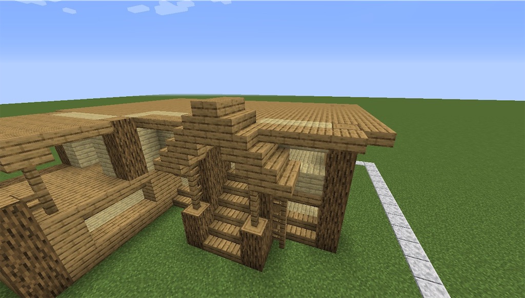 マイクラ 木だけで作れる オシャレな家の作り方 後編 マイクラ建築事務所
