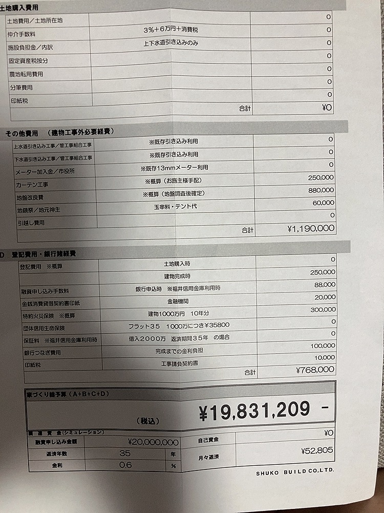 秀光ビルドの坪単価は 実際の見積もりから計算してみた 秀光ビルドで注文住宅を建てちゃった