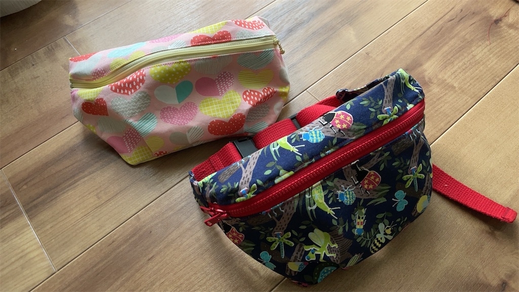 キッズ　ミシン　初心者　手作り　ウエストポーチ　ファニーパック Fanny Pcak